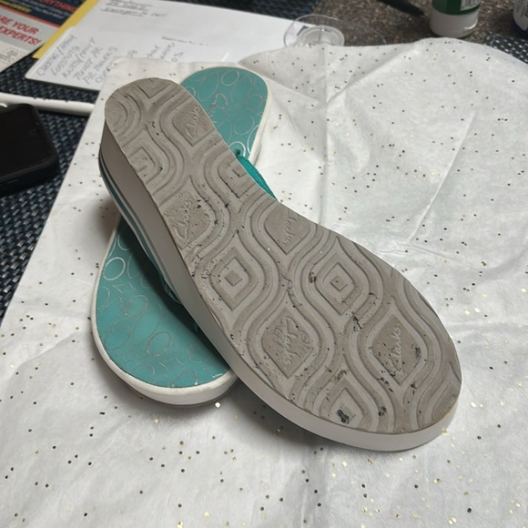 Zlatus Teal Flip Flops - Picture 2 of 2
